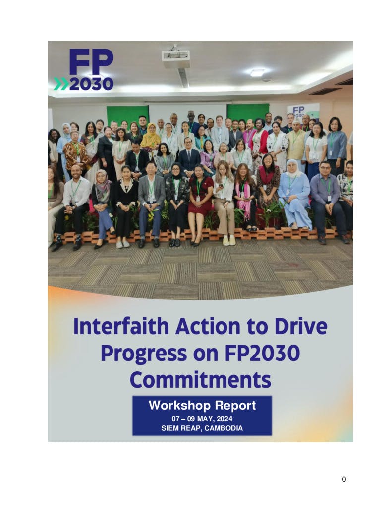 REPORT: Interfaith Action to Drive Progress on FP2030 Commitments - Asia Pacific Workshop 